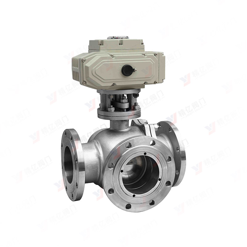 电动三通法兰球阀